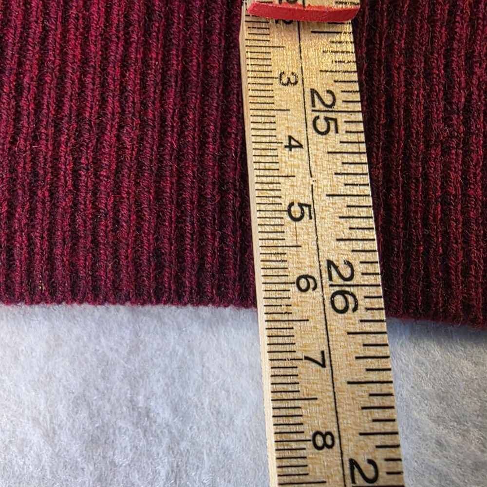 Saddlebred 1888 Mens Burgundy 100% Fine Cashmere V-Neck Sweater Size L - Picture 5 of 6